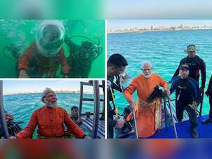 ‘Divine experience’: PM Modi goes underwater in deep sea to offer prayers at submerged Dwarka