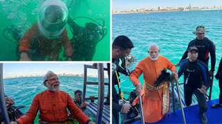 ‘Divine experience’: PM Modi goes underwater in deep sea to offer prayers at submerged Dwarka