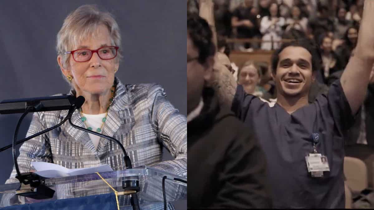 Watch: Tears of joy flow as generous donor announces whopping $1bn donation to New York medical school Watch: Tears of joy flow as generous donor announces whopping $1bn donation to New York medical school