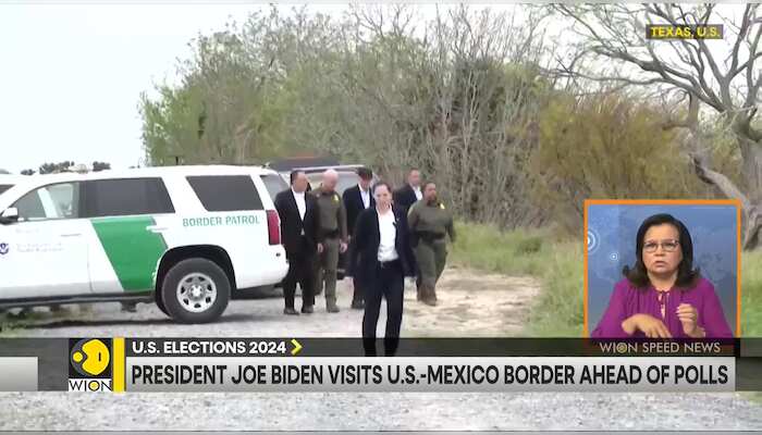 US: Donald Trump visits US-Mexico border