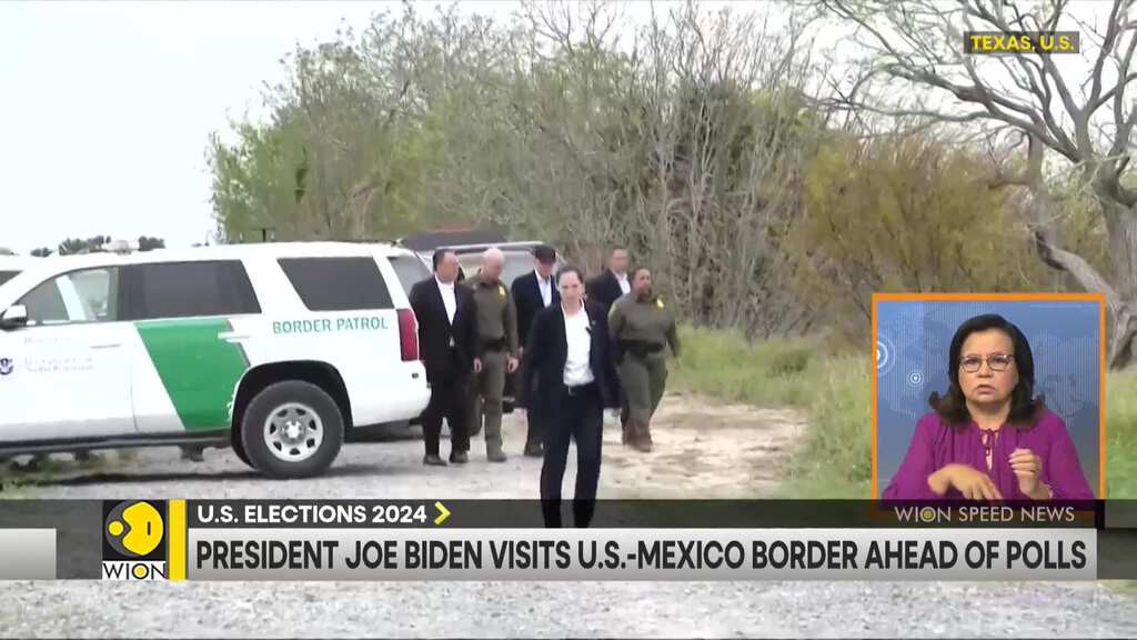 US: Donald Trump visits US-Mexico border