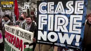We're dropping some food and we're dropping bombs: Protesters in US dismiss Washington's aid airdrop in Gaza