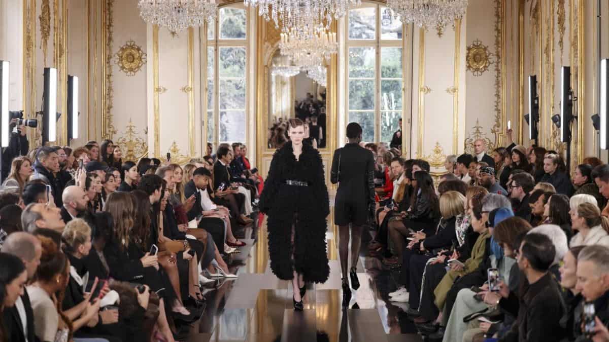 Paris Fashion Week: Valentino puts on opulent study in black, as McGirr unveils McQueen debut Paris Fashion Week: Valentino puts on opulent study in black, as McGirr unveils McQueen debut