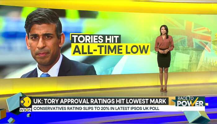 UK: Tory approval ratings hit lowest mark
