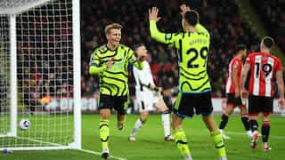 Premier League: Arsenal hit Sheffield United for six to keep pace with leaders Liverpool, Man City