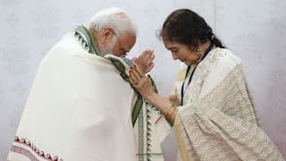PM Narendra Modi meets Padma Vibhushan awardee Vyjayanthimala in Chennai
