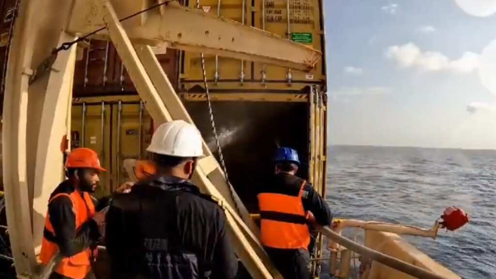 WATCH: Indian Navy 'swiftly responds' to rescue ship under drone attack in Gulf of Aden, saves 13 Indians