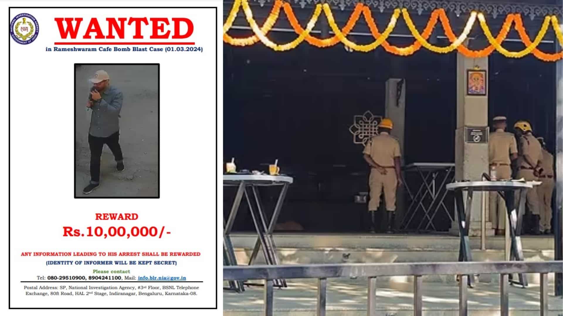 Rameshwaram cafe blast: India’s NIA announces ₹1 million reward for information on bomber