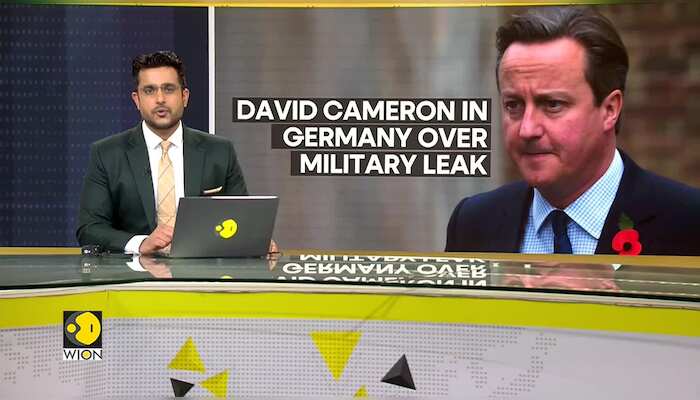 UK Foreign Minister David Cameron discusses Ukraine aid with German counterpart