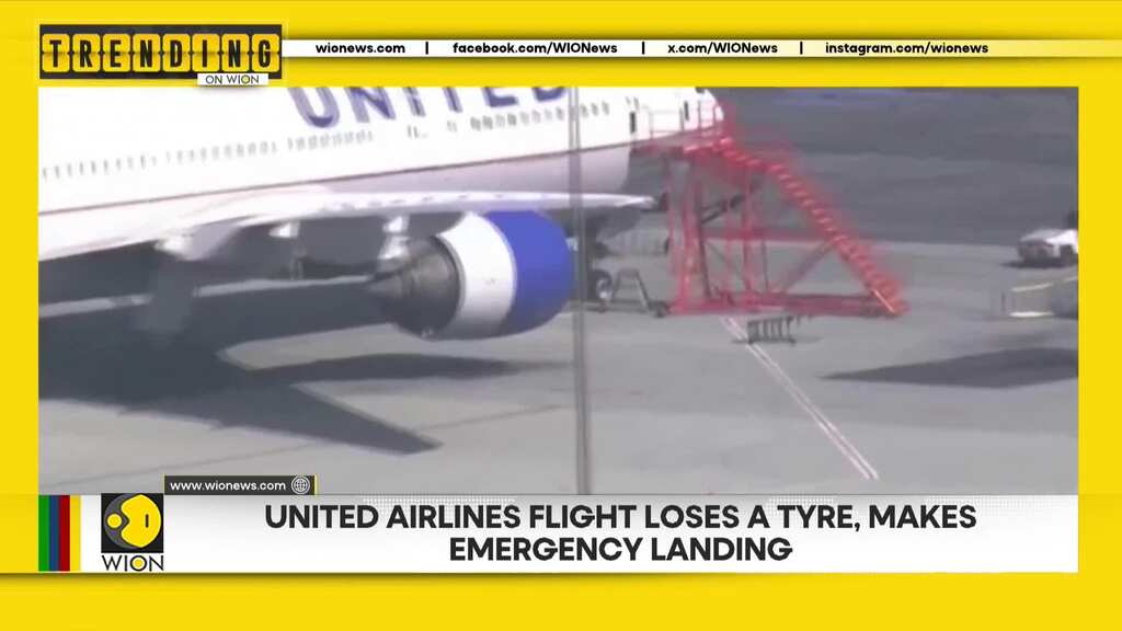 United Airlines flight loses tyre, makes emergency landing