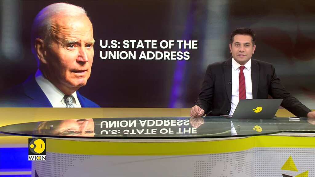 US President Biden's State of the Union Address; says, 'Political violence has no place in US'