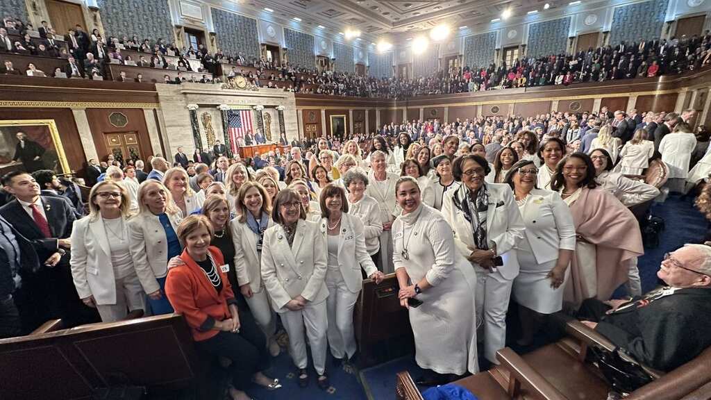 Here's why Democratic congresswomen wore white to Biden's State of the Union address