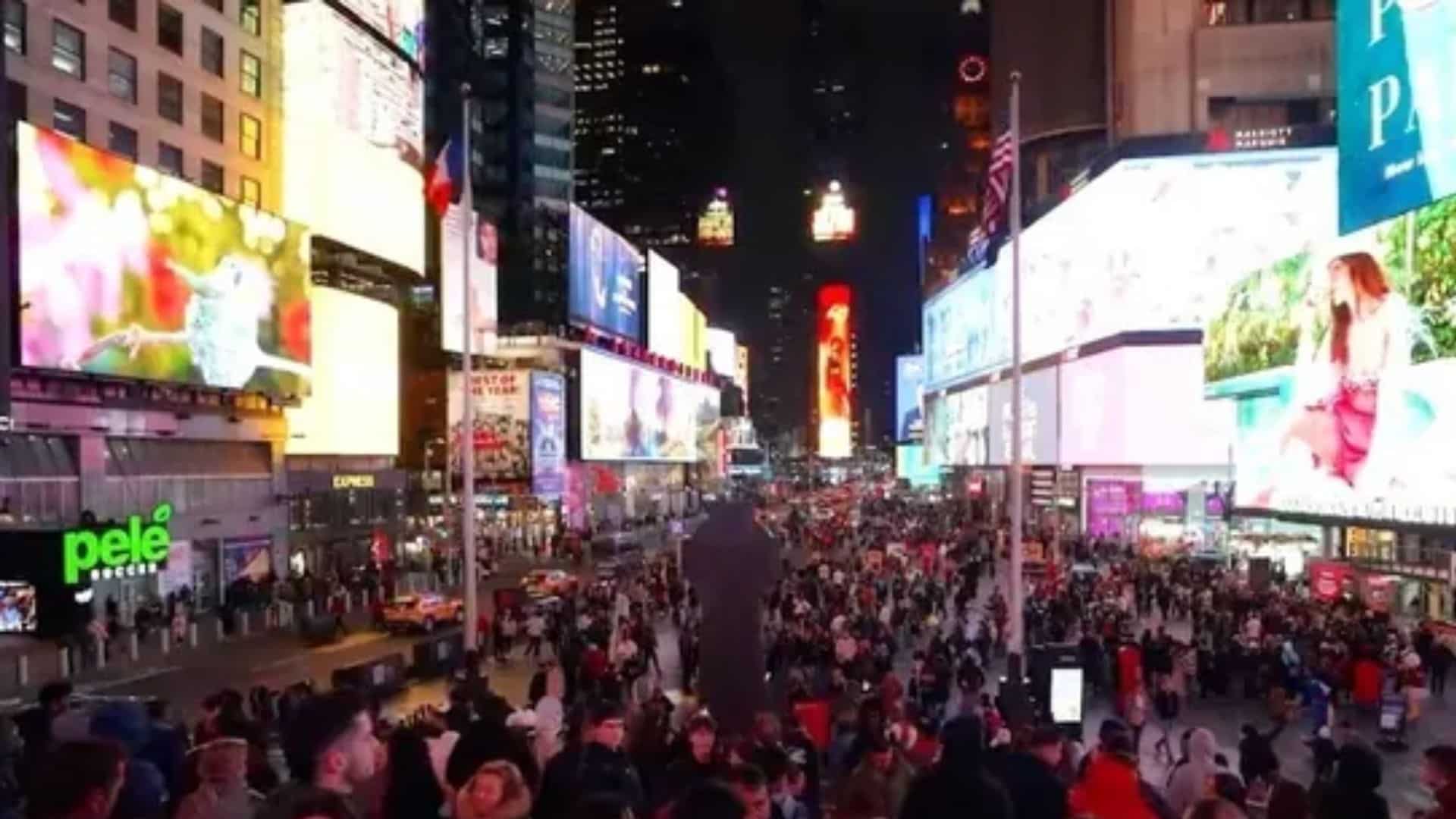 WATCH: New York's Times Square lit up for Mahashivratri; ‘Har Har Mahadev’ chants echo