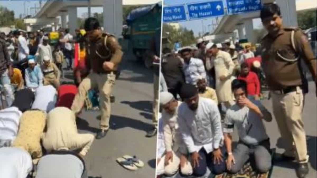 Delhi police condemn cop 'for kicking men offering namaz’ on road in New Delhi