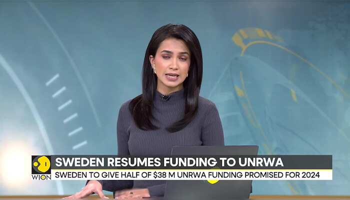 Israel war: Sweden to give half of $38 million UNRWA funding promised for 2024