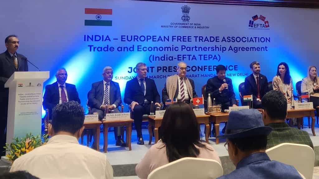 India seals free trade agreement with four-nation European bloc