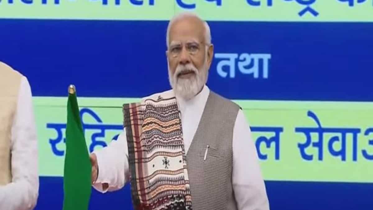 PM Modi flags off 10 new Vande Bharat trains, lays foundation stone of railway projects