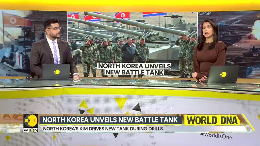 North Korea: Kim Jong-un inspects battle tank drills