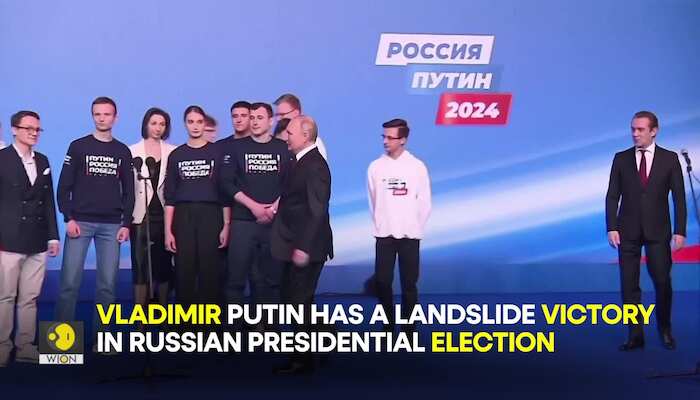 What are the global reactions to Putin securing another term as Russian President?