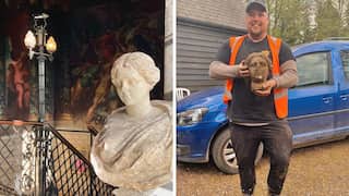 Construction workers discover 1,800-year-old Roman statue in parking lot