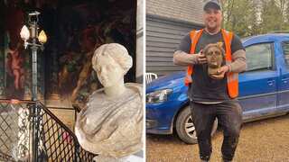 Construction workers discover 1,800-year-old Roman statue in parking lot