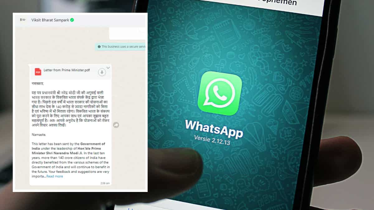 Indian poll body directs central government to halt 'Viksit Bharat' messages on WhatsApp Indian poll body directs central government to halt 'Viksit Bharat' messages on WhatsApp
