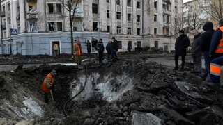 Russia launches barrage of missiles on Ukraine's capital city hours after US national security adviser's visit