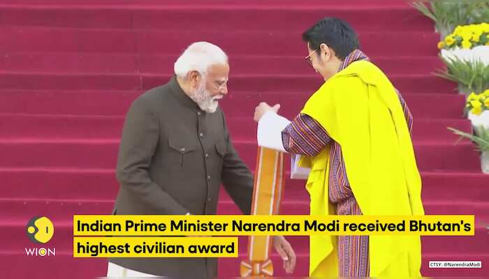 PM Modi becomes first non-Bhutanese to receive 'Order of the Druk Gyalpo’