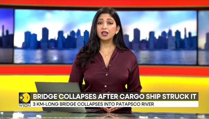Baltimore Bridge Collapse: Francis Scott bridge collapses after ship collision, 7 missing