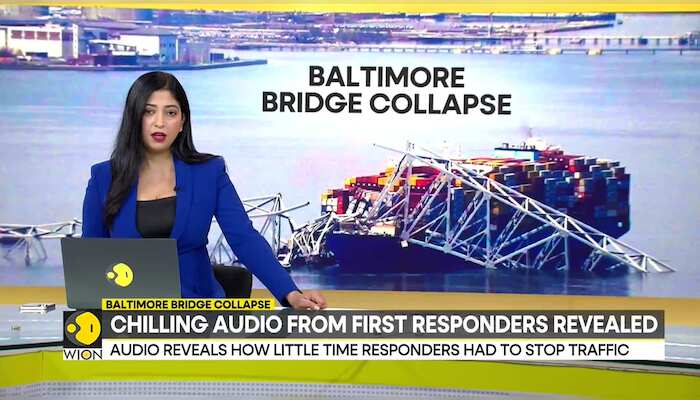 Baltimore Bridge Collapse: Moments before the Baltimore Bridge collapse
