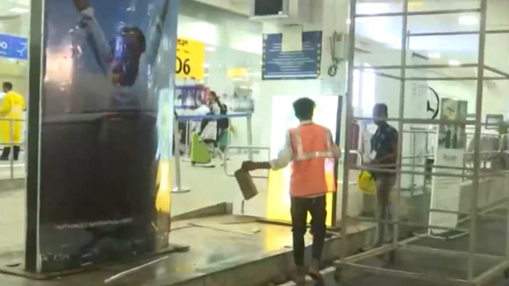 Video: A part of ceiling collapses at Guwahati airport amid heavy rain