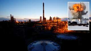 Ukraine launches drone attack on Russia’s third biggest oil refinery 800 miles from front lines