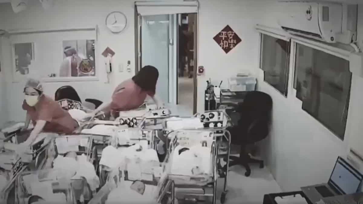 WATCH | Heroic nurses protect neonatal unit babies during Taiwan quake WATCH | Heroic nurses protect neonatal unit babies during Taiwan quake