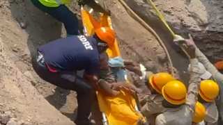 Videos show how rescue workers saved child from 16-feet deep borewell in India