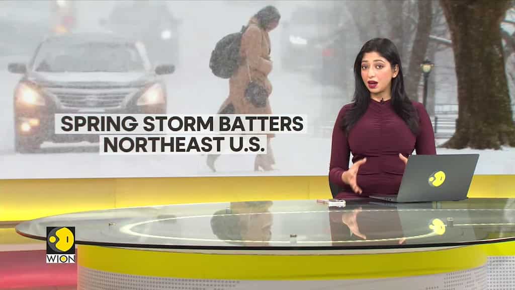 US: Spring storm batters Northeast, heavy snow forecast | WION Climate Tracker