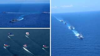 Beijing patrols South China Sea amid first US-led war games with Australia, Japan, and Philippines