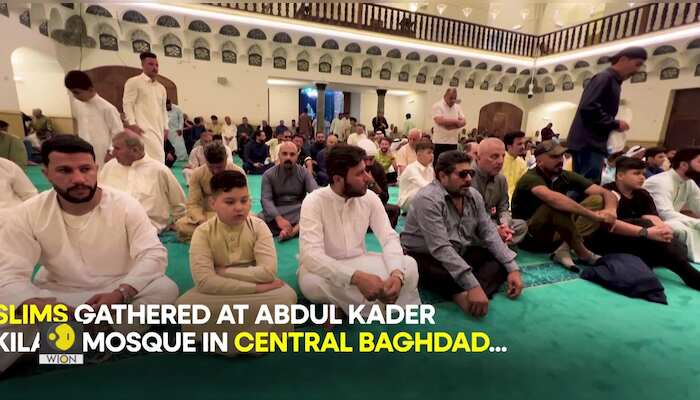 Eid al-Fitr: Muslim worshippers attend Eid al-Fitr prayers in Baghdad