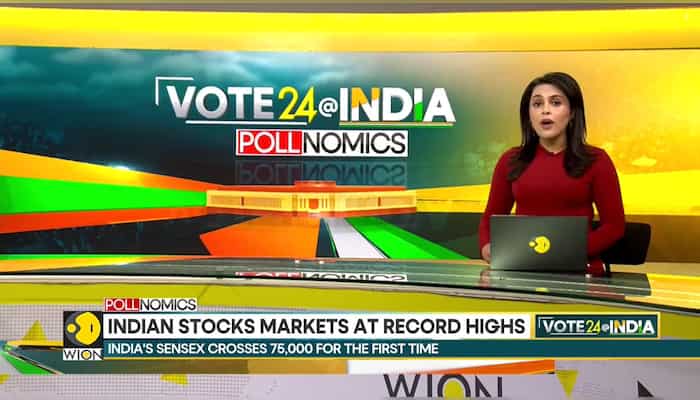 India general elections 2024: India's Sensex crosses 75,000 for the first time