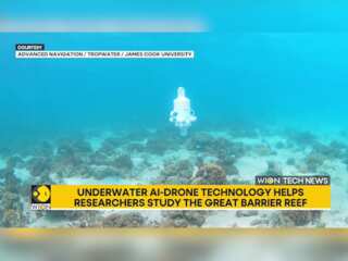 Underwater drone equipped with AI helps researchers study the great barrier reef
