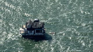 In pics: Massive two-storey houseboat towed across San Francisco bay