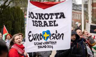 Protesters in Eurovision host city call for boycott of Israel