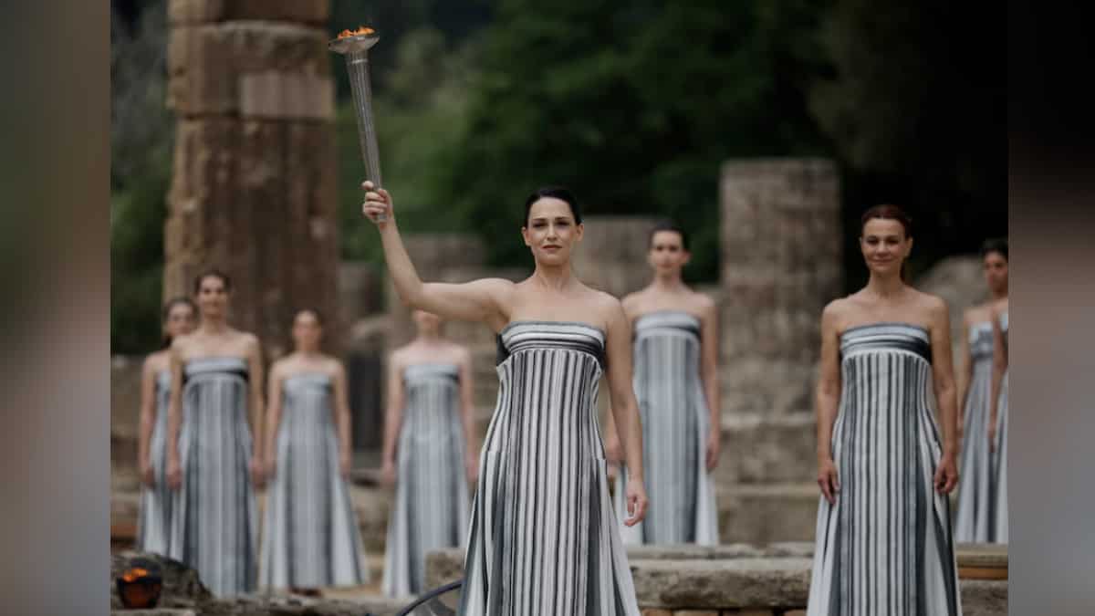 Paris Olympics 2024 flame lit at Olympia, birthplace of ancient Games in Greece