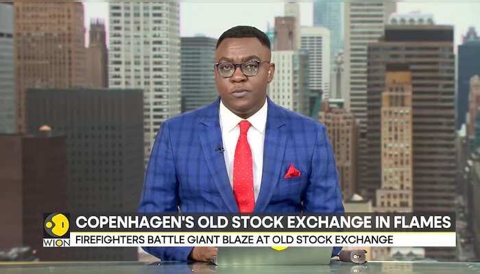 Massive fire in Copenhagen's Old Stock Exchange, no injuries reported