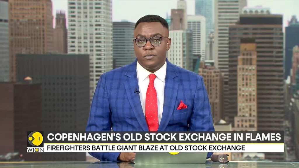 Massive fire in Copenhagen's Old Stock Exchange, no injuries reported