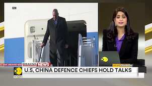 US Defence Chief Lloyd Austin speaks with China's Dong Jun