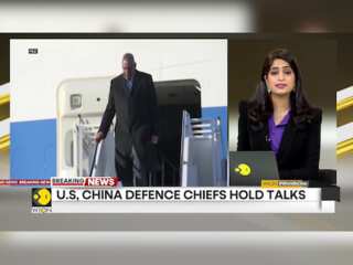 US Defence Chief Lloyd Austin speaks with China's Dong Jun