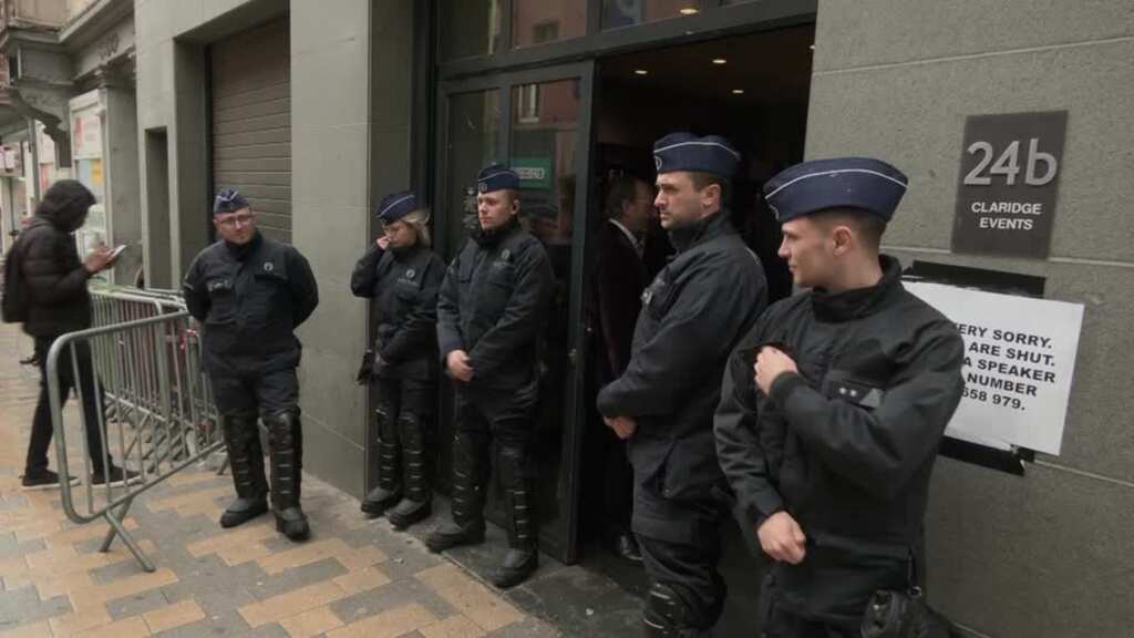 Brussels police shut down right-wing event to be attended by Hungary’s Orban, UK’s Braverman