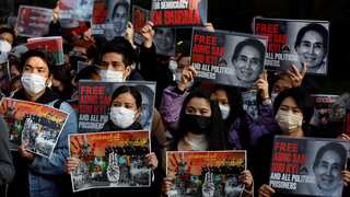 Myanmar ex-leaders Aung San Suu Kyi and U Win Myint moved from jail to house arrest