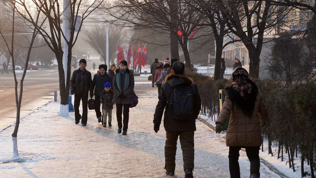 North Koreans are under the lens, quite literally. Thanks to Chinese surveillance equipment