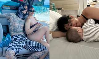 Travis Barker wishes wife Kourtney with a rare photo of their son Rocky on her birthday